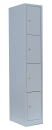 Mobile Preview: Schrank mit 4 Schließfächern (H 1800 x B 315 x T 500 mm) Sockel und Zylinderschloß